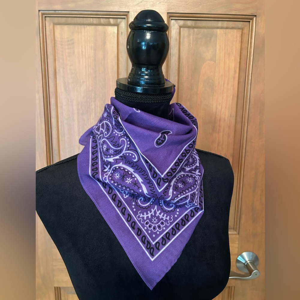 Purple Paisley Bandana